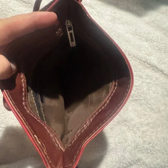 Florence leather cross body bag red brown read - Picture 11 of 15